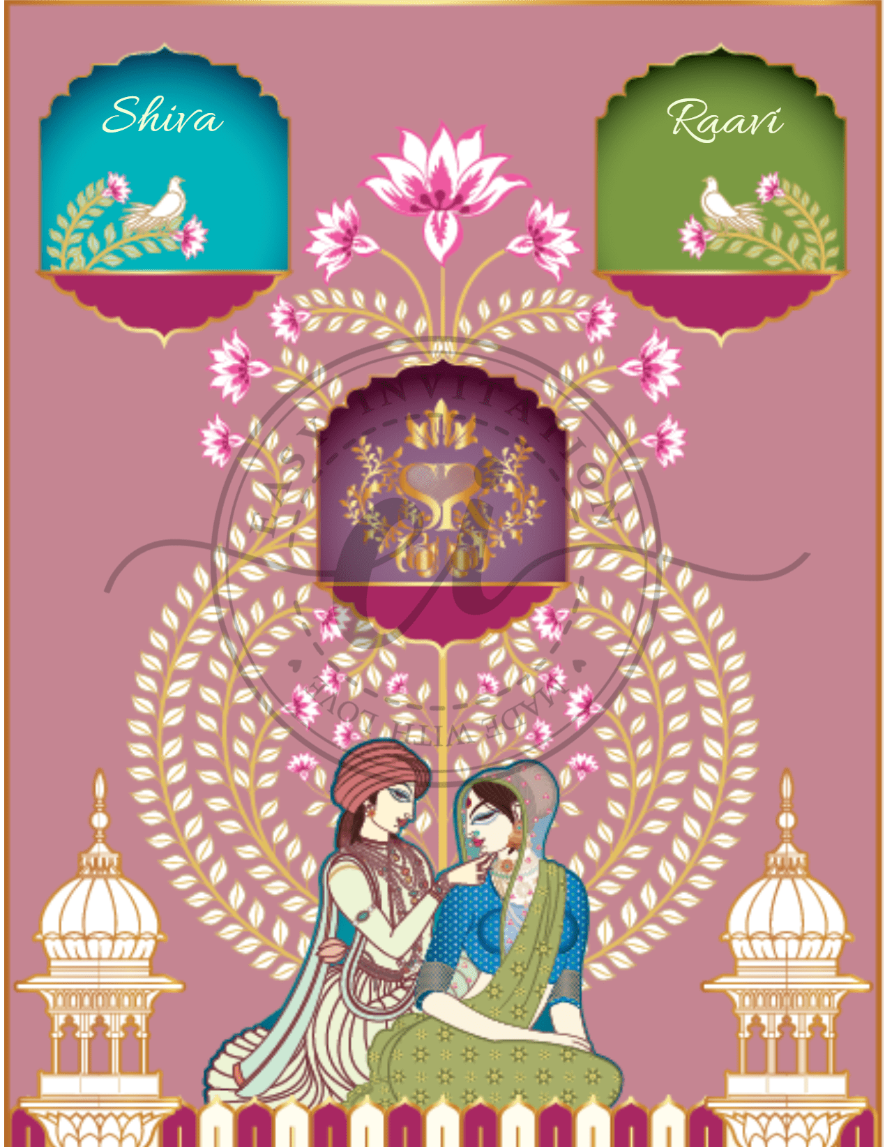 Royal Indian Wedding Invitation Card