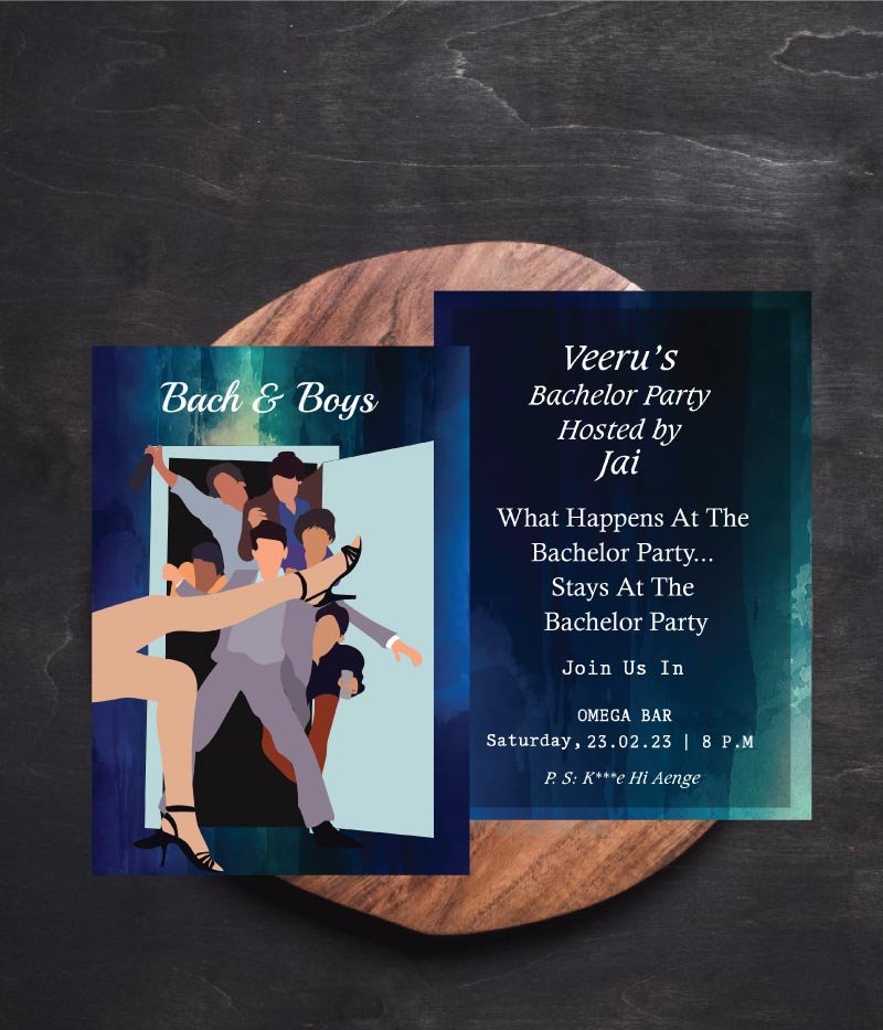 Bach & Boys Bachelor Party E Invitation
