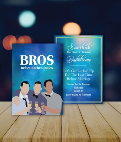 Bros Before Kitchen Duties Bachelor E Invitation