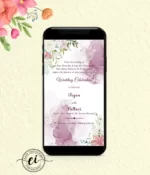 Floral Watercolor Indian Wedding Card_EI