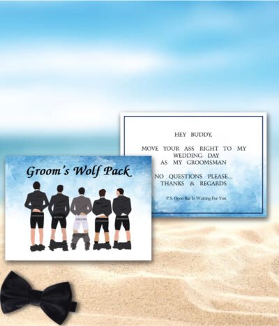 Groom’s Wolf Pack Groomsman E Invitation