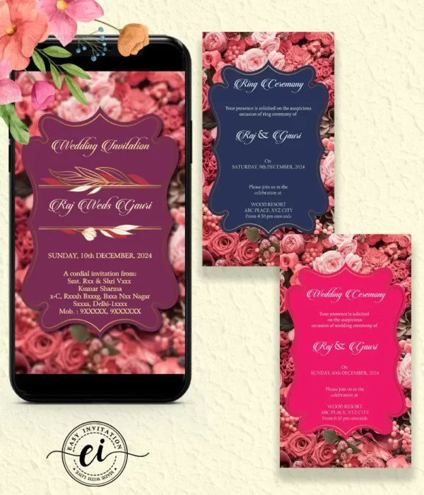 Floral-Indian-Wedding-Invitation-Card