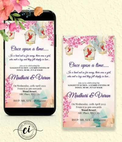 Sangeet Function Indian Wedding E Invitation Card