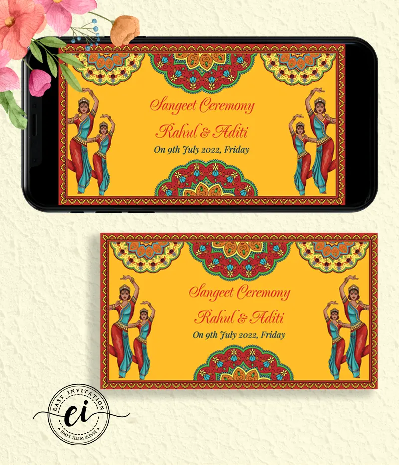 Sangeet Pe Naach Invitation Card