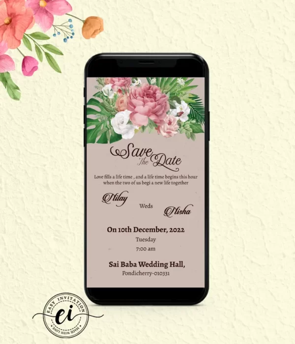 Save The Date Indian Wedding E Invitation