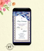 Blue Peacock Indian Wedding E Invitation