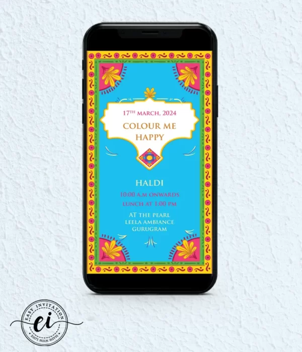 Cute Ilustrated Quirky Indian Wedding E Invitation
