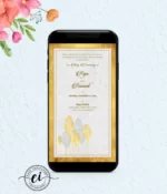 Golden Leaf Classic Indian Wedding E Invitation