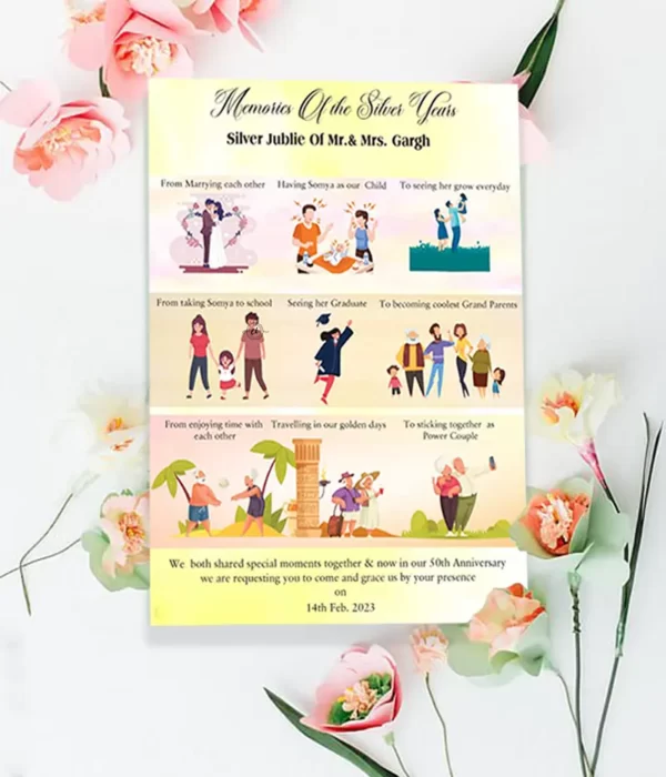 Growing Old With You Too Story Telling Wedding Card
