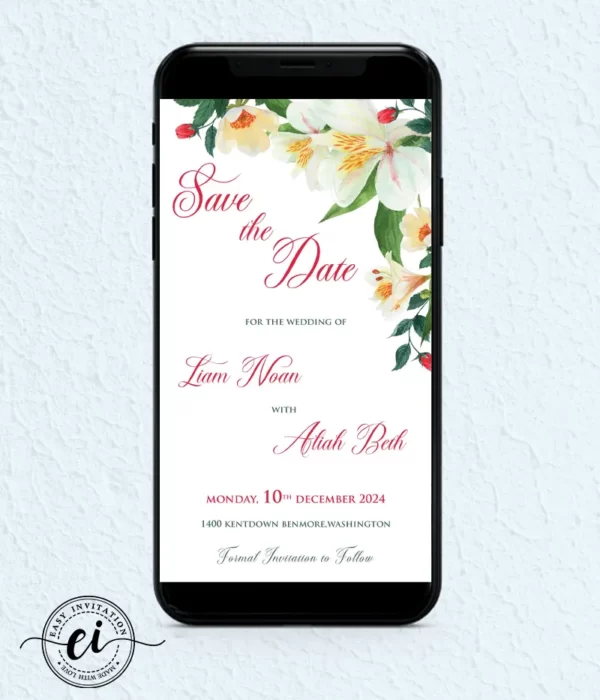 Save The Date Indian Wedding E Invitation