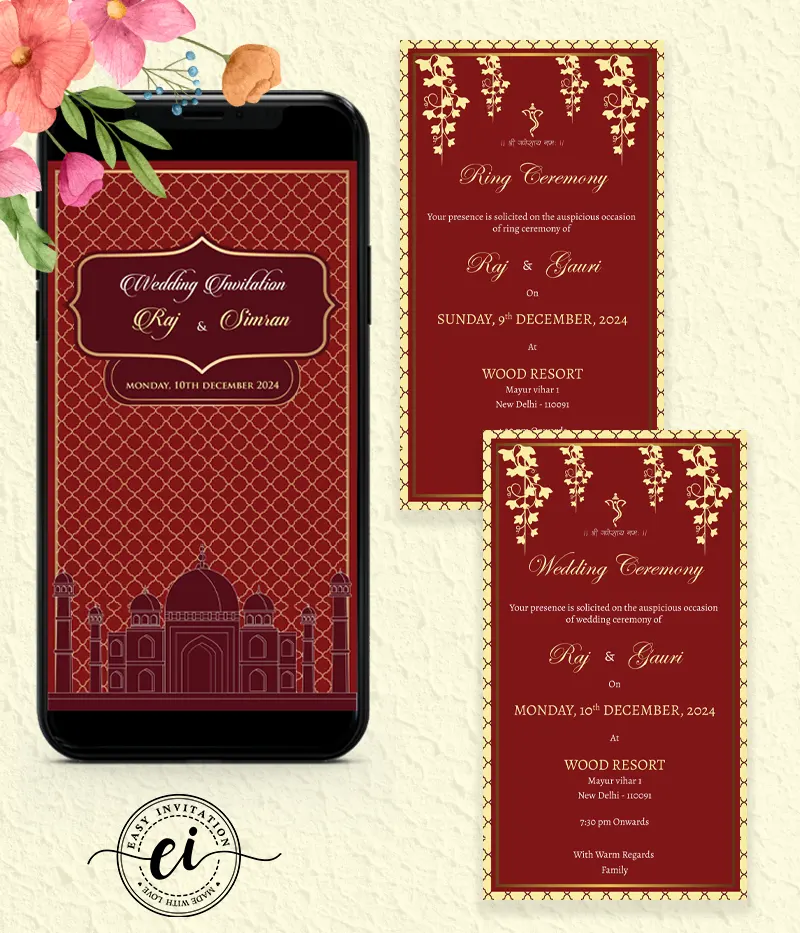 Tales of India - Indian Wedding E Invitation Card