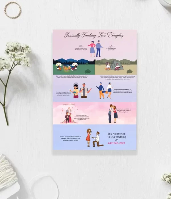 Teaching Love In Journals Story Telling Wedding Card
