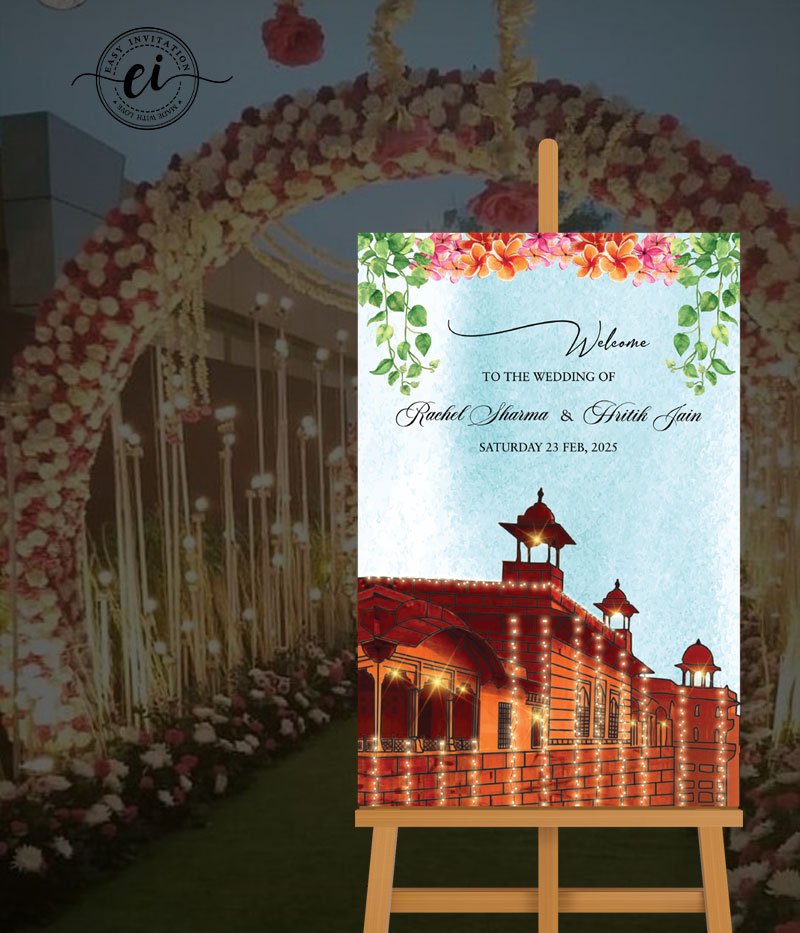 Indian Wedding Welcome Signage_EI