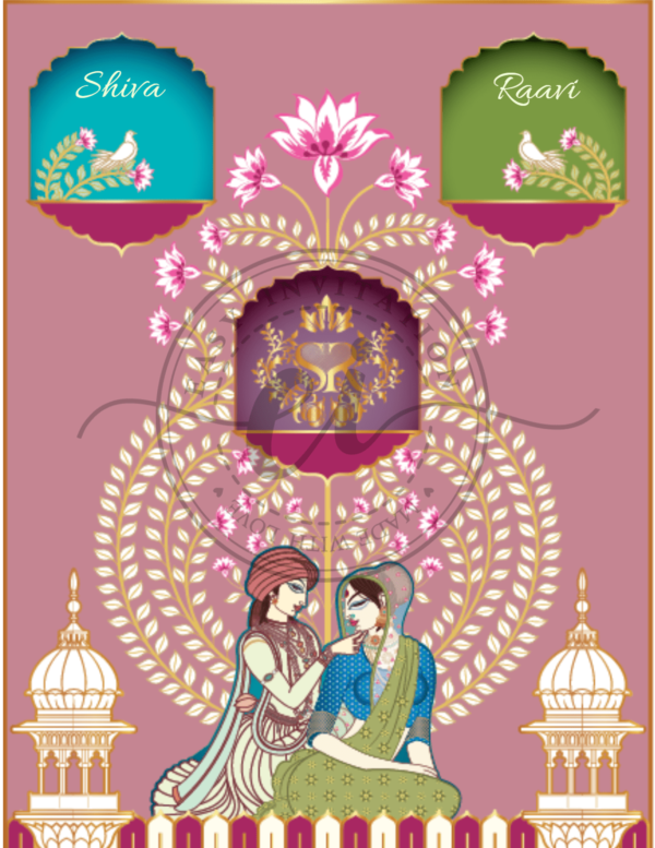 1_Indian Pattachitra Detailed Wedding Invitation Card_EI-min