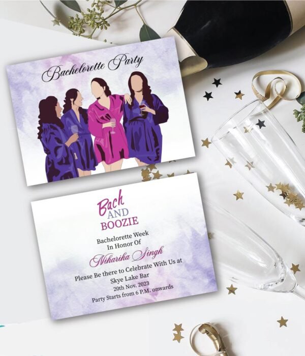 Bach & Boozie Bachelorette E Invitation