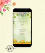 Evening Lights and Flower Wedding Invitation Card