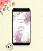 Floral Watercolor Indian Wedding Card