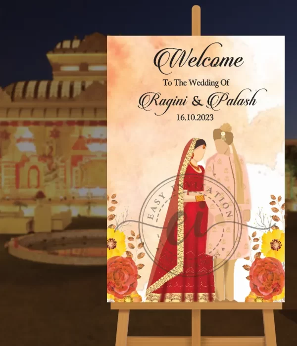 Indian Wedding Signage Board_ EI