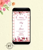 Pink Floral Indian Wedding E Invitation