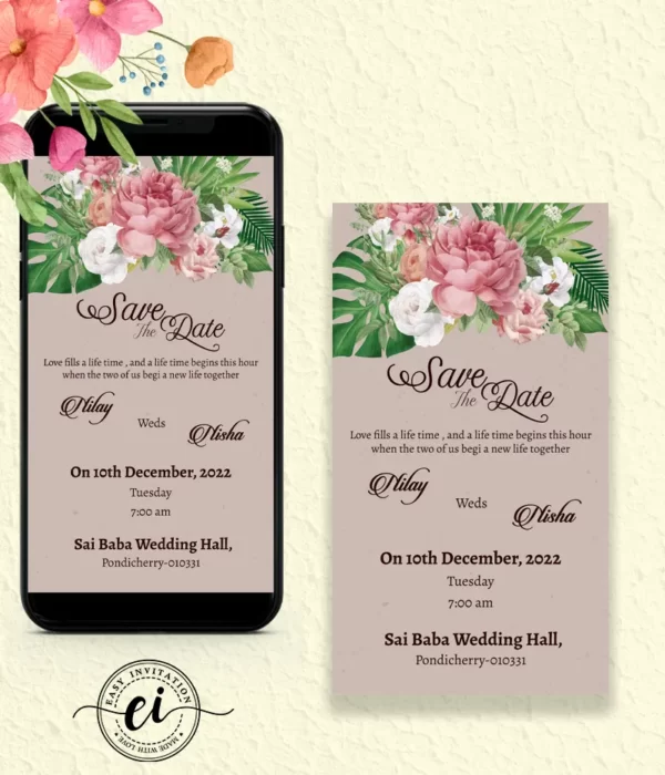 Save The Date Indian Wedding E Invitation