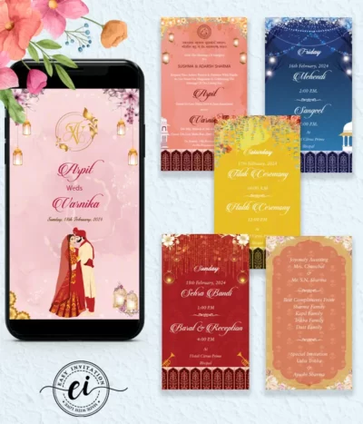 Arpit Varnika Indian Wedding E Invitation