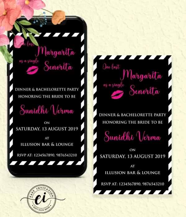 Bachelorette Party Indian Wedding E Invitation