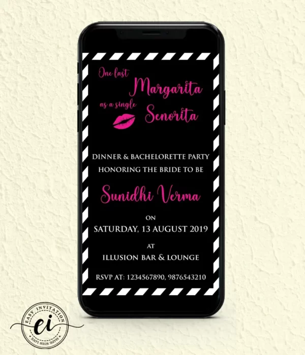 Bachelorette Party Indian Wedding E Invitation