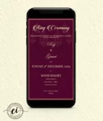 Basic Maroon Gold Indian Wedding E Invitation