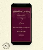 Basic Maroon Gold Indian Wedding E Invitation