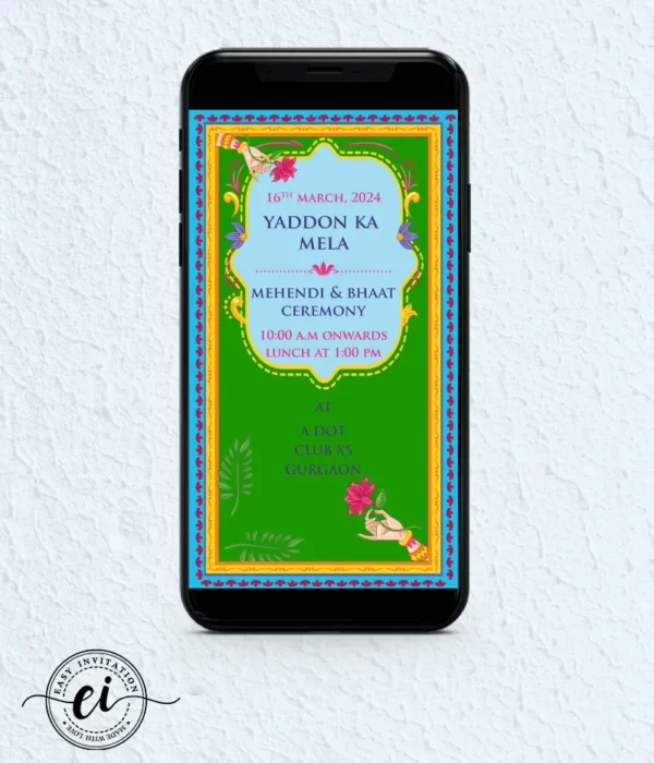 Cute Ilustrated Quirky Indian Wedding E Invitation