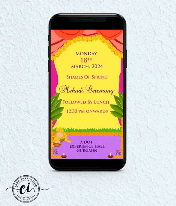 Cute Ilustrated Quirky Indian Wedding E Invitation