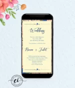 Elegant Floral Indian Wedding Invitation Card