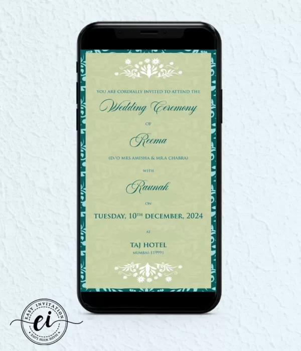 Ganesha Buti Indian Wedding E Invitation