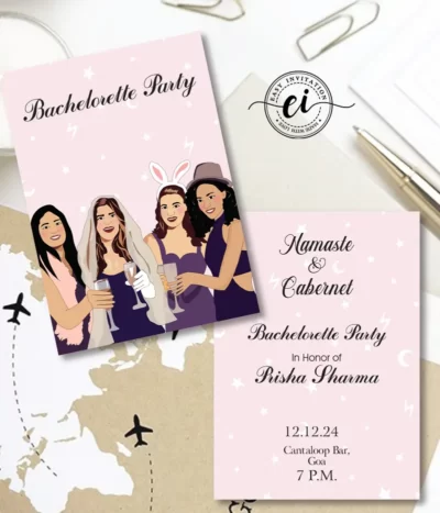 Namaste Bachelorette E Invitation