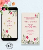 Pink Botanical – Indian Wedding E Invitation