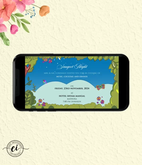 Radha Krishna Indian Wedding E Invitation