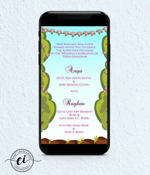 Ram Sita Quirky Indian Wedding E Invitation