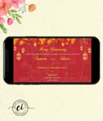 Red Gold Indian Wedding E Invitation Card