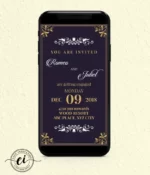 Swirling Elegance Indian Wedding E Invitation