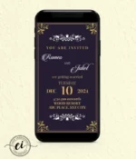 Swirling Elegance Indian Wedding E Invitation