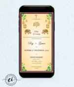 Tree Of Life Indian Wedding E Invitation Card