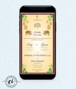 Tree Of Life Indian Wedding E Invitation Card