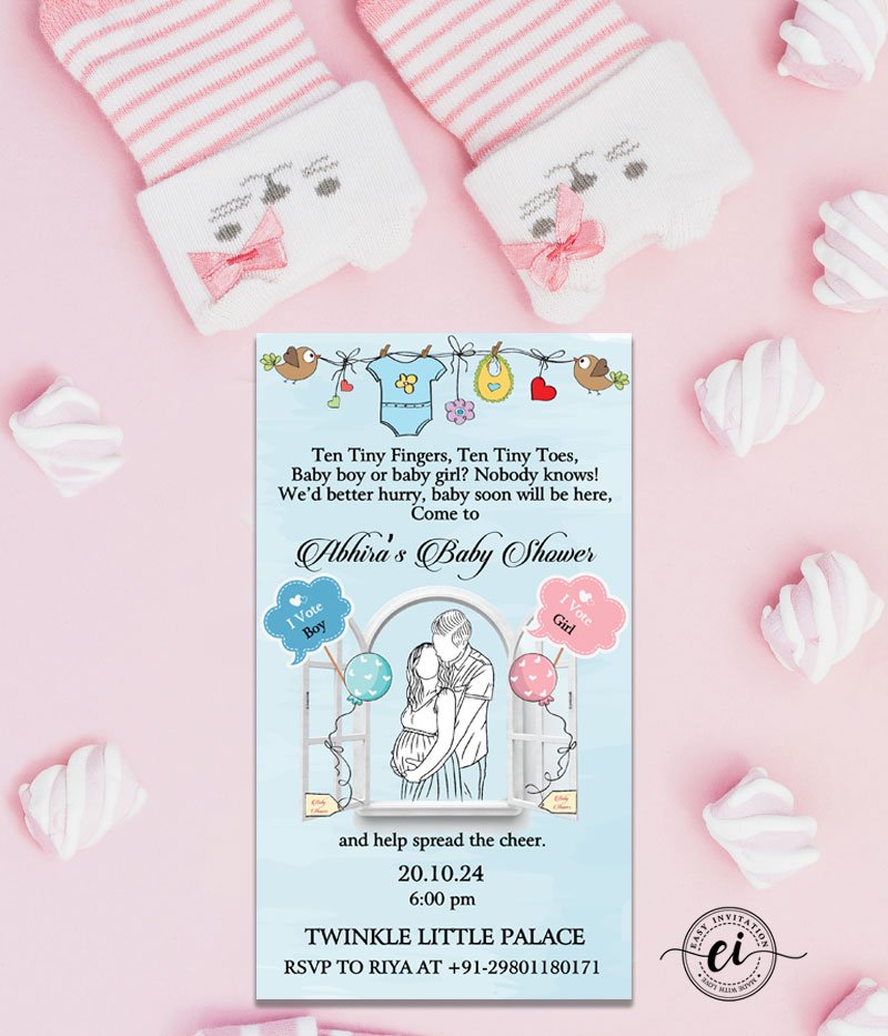 Indian Baby Shower Would Be Parents Window E Invitation