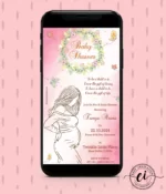 Floral Wreath Indian Baby Shower E Invitation