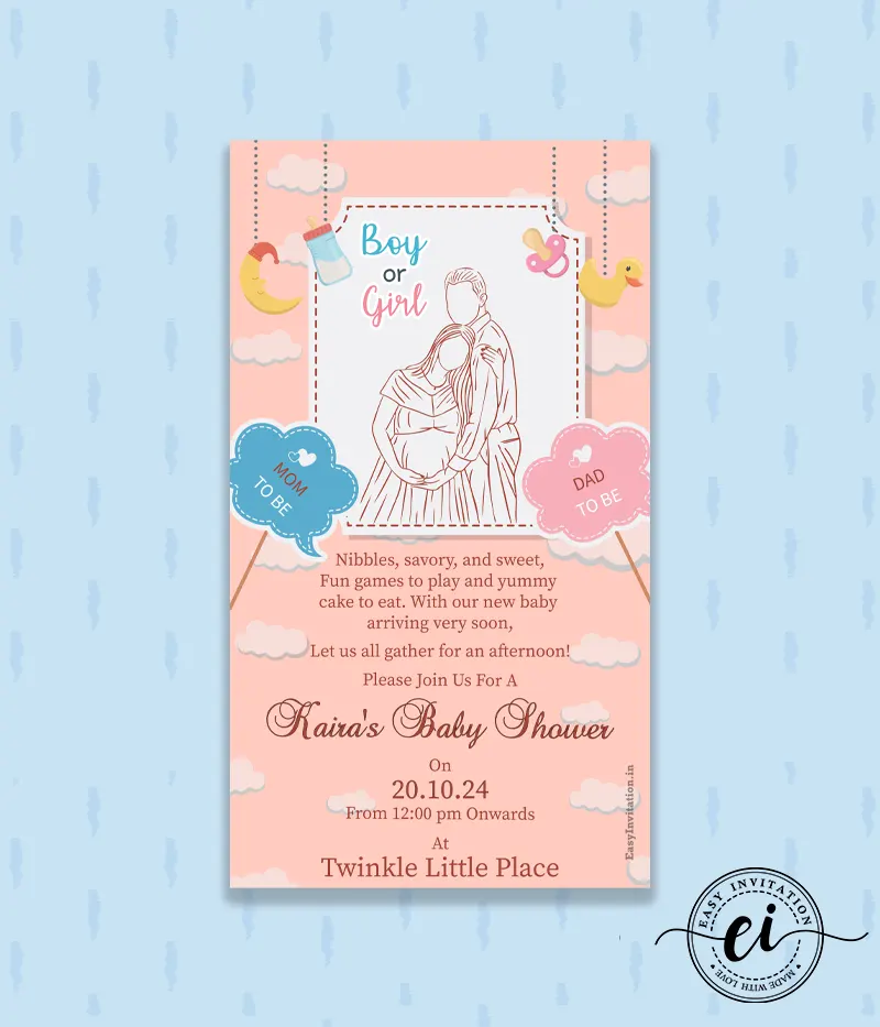 Parents Indian Baby Shower E Invitation