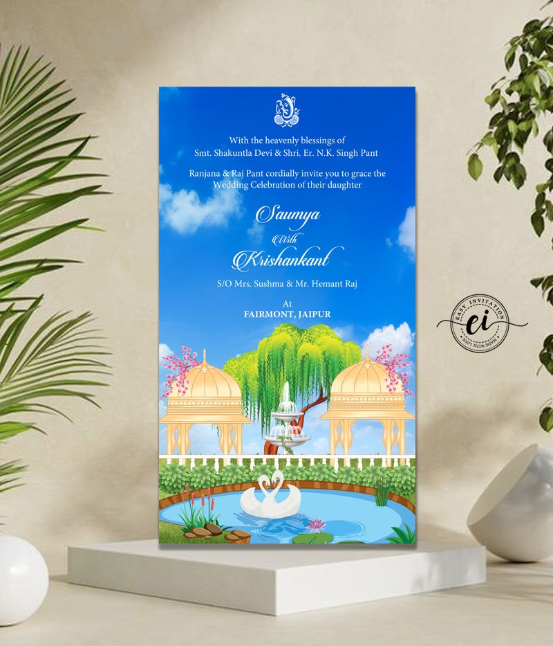 Wedding Hues of Tradition Indian Wedding E Invitation