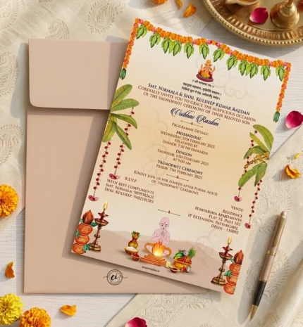 Easy Invitation Yagnopavit Card, EI_WC100010