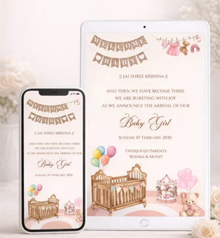 Easy Invitation, Baby Announcement Invite, EI_BA0002