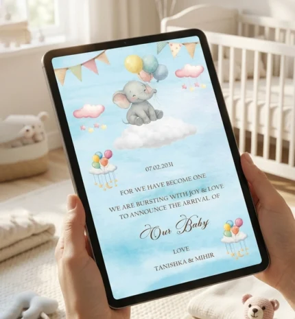 Easy Invitation, Baby Announcement Invite, EI_BA0003