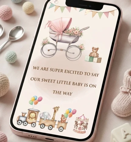 Easy Invitation, Baby Announcement Invite, EI_BA0004